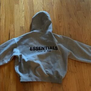 Essentials Gray Hoodie Jacket